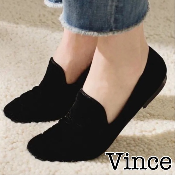 Vince Shoes - Vince Bray Smoking Velvet Loafers Size 6.5